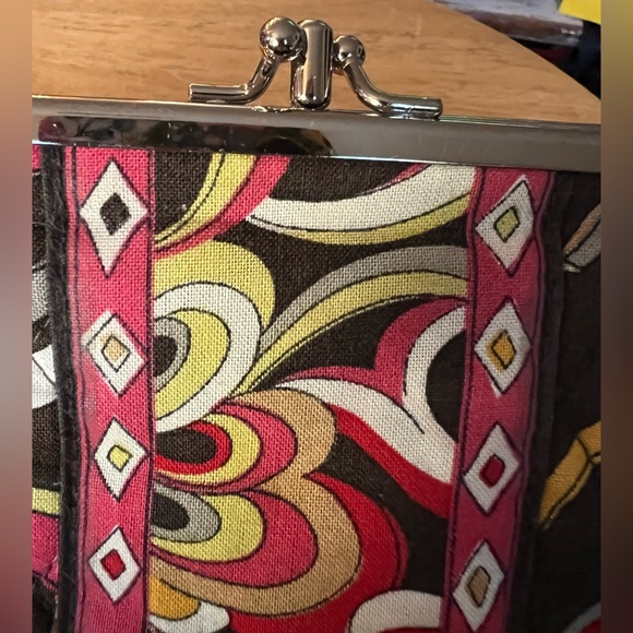 Vera Bradley Double Kiss Lock Clutch Wallet Puccini Retired Pattern Floral - Picture 4 of 10